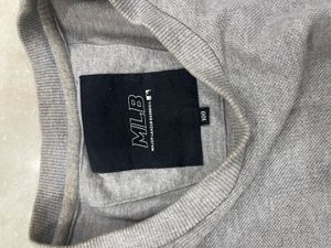 Grey Crewneck Sweatshirt with 'M' Logo