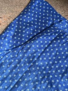 Blue colored palazzo pant with skirt like fitting