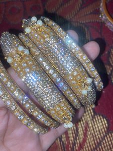 Sparkling Embellished Bangles Set