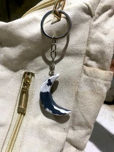 Crescent Moon Keychain Charm