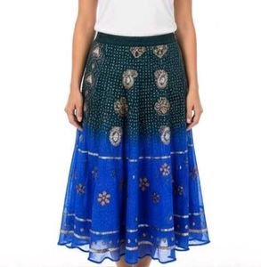 Boho Ombre Maxi Skirt lehenga chaniya