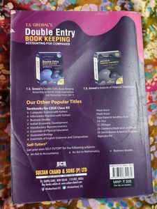 T.S. Grewal's Double Entry Book Keeping class 12th