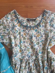 Designer Kurta Set with Dupatta &amp; Pants