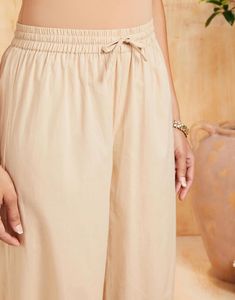 Pure cotton dhoti pant beige colour
