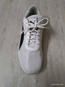 Puma White &amp; Black Sneakers