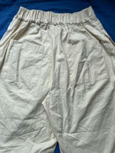 Cream Wide Leg Pants