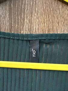Green Ribbed Long jacket