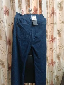 Stylish Blue Denim Button Pants