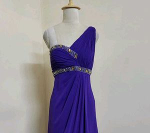 Elegant Blue One-Shoulder Dress