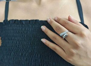 ✨ Silver Luxe Dual Drop Adjustable Ring ✨