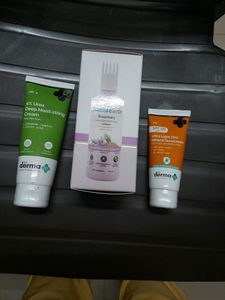 Sunscreen.moistriset .hair oil