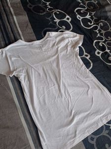 White Lace Trim Tee