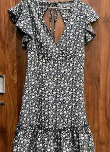 Floral Print Ruffle Mini Dress