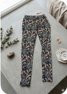 Coffee Brown Overall Printed Tights