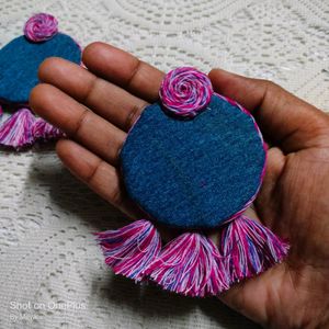 New denim earrings