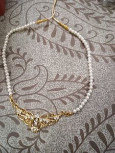 Pearl Necklace with 22 carat Gold plating