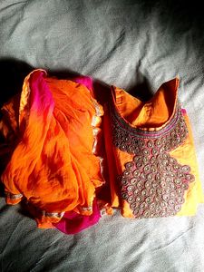 Orange 🧡Churidar 💓