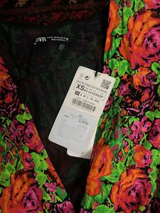 Zara Vibrant Floral Print Wrap Dress