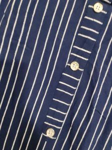 Striped Navy Blue Kurta