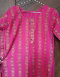 Pink Cotton Kurti