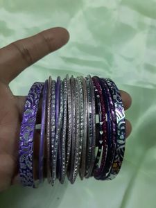 Set Of 19 Metal Fashion Bangles