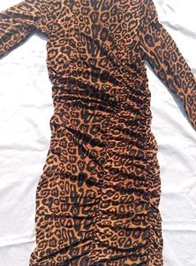 Sheer Cheetah Print Dress