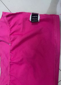 Shein Pink Ruched Mini Dress