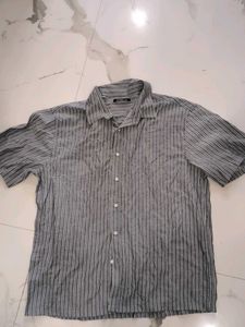 ZUDIO Men's Striped Short Sleeve Shirt