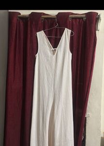 beige jumpsuit