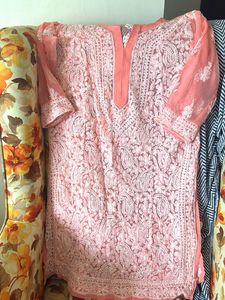 Beautiful Pink original Chikankari Kurta