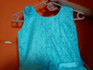 Net Frock, Sky Blue Colour (Used Once)