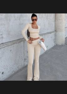 Newme Cream Ruched Long Sleeve top