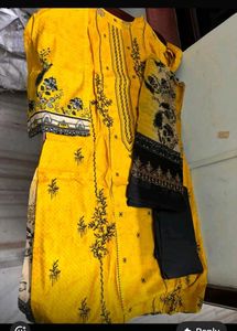 Vibrant Yellow Printed Kurta Set