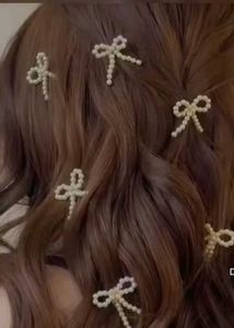 Pearl Bow Hair Pins - Set of 12