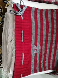 Striped Red &amp; Grey Sweater