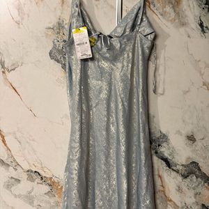 Elegant Light Blue Slip Dress