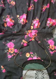 Floral Print Anarkali Gown