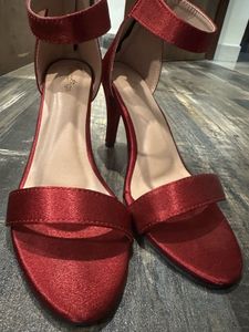 Burgundy Heeled Sandals