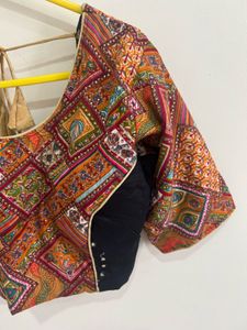 Vibrant Navratri Printed Padded Ethnic Blouse