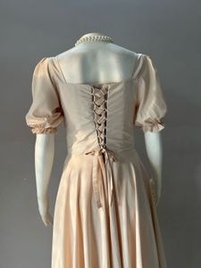 Elegant Puff Sleeve Gown