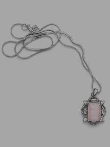 Pink Stone AD Pendant Necklace