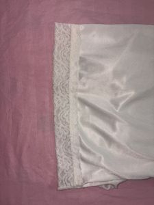 White Lace Trimmed Slip Shorts