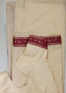 Cream saree with blouse