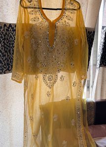 Yellow Chikankari Kurti 💛