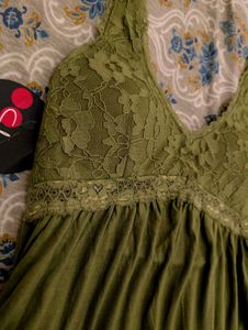 Olive Lace Babydoll