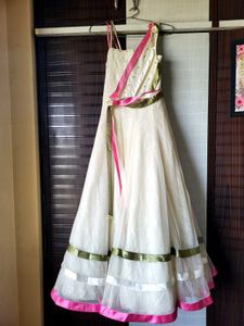 Elegant Cream Ethnic Gown