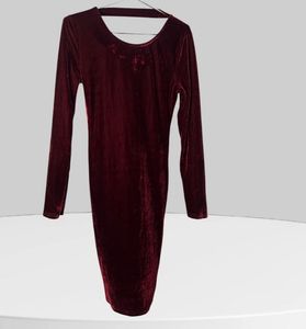 Burgundy Velvet Mini Dress