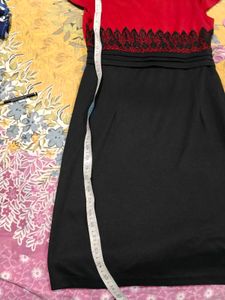 Chic Red and Black Dress