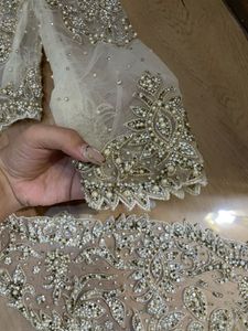 Embellished net saree