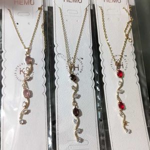 Elegant Gemstone Pendant Necklace Set